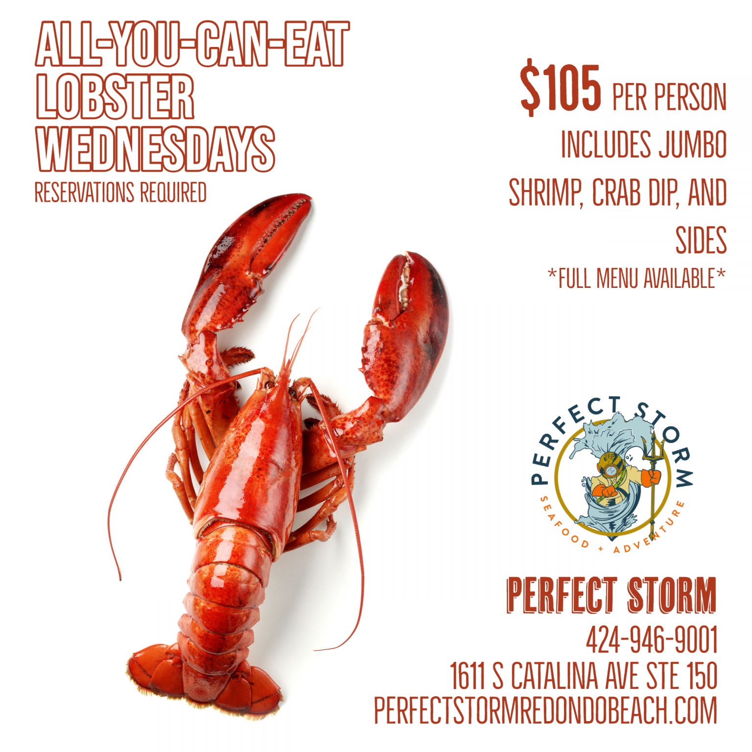 All You Can Eat Lobster Wednesdays Riviera Village   Lobster Promo Insta 1536x1536 